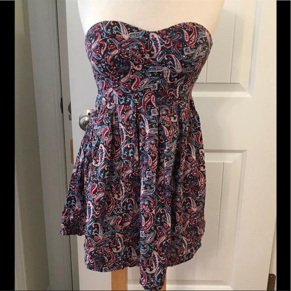 Flirty Paisley Strapless dress Rue21 small - Picture 1 of 8